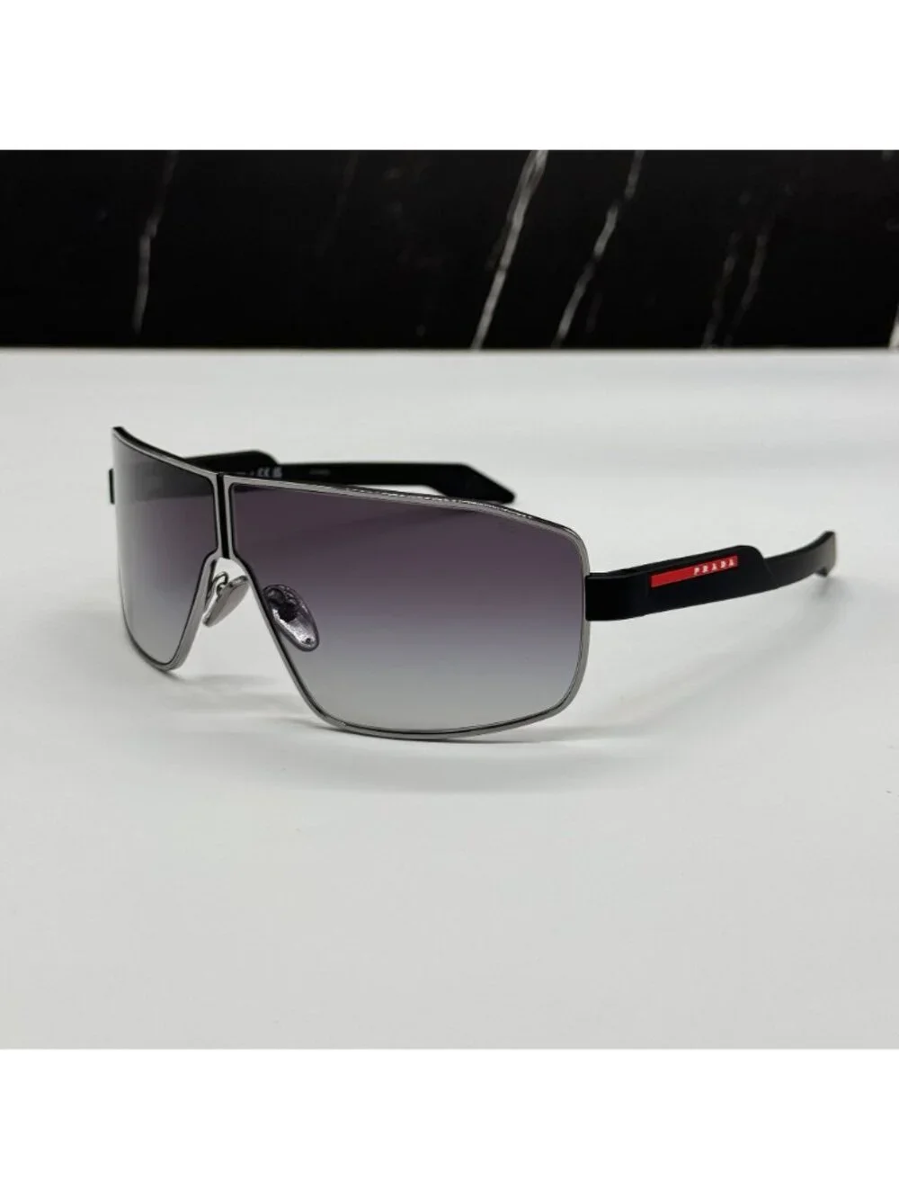 Prada Linea Rossa PS54YS 5AV09U Men Black Gray Sport Sunglasses Authentic NEW